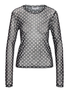 Small Polka Dot Mesh Top