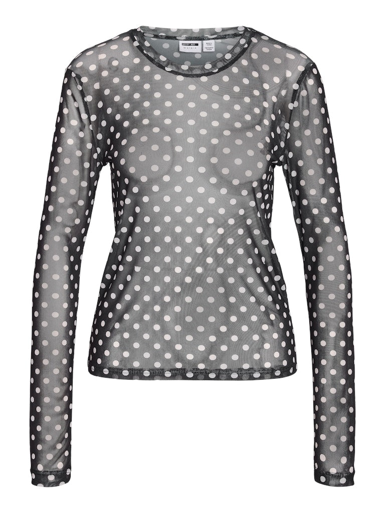 Small Polka Dot Mesh Top