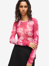 Load image into Gallery viewer, Fuchsia Flower Mesh Top