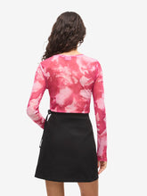 Load image into Gallery viewer, Fuchsia Flower Mesh Top