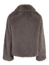 Load image into Gallery viewer, Grey Faux Fur Jacket