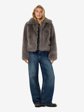 Load image into Gallery viewer, Grey Faux Fur Jacket