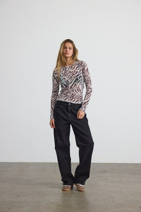 Zebra Mesh Top