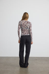 Zebra Mesh Top
