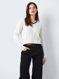 Cropped Cable Knit jumper