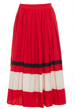 Load image into Gallery viewer, Red Horizontal Stripe Maxi Skirt