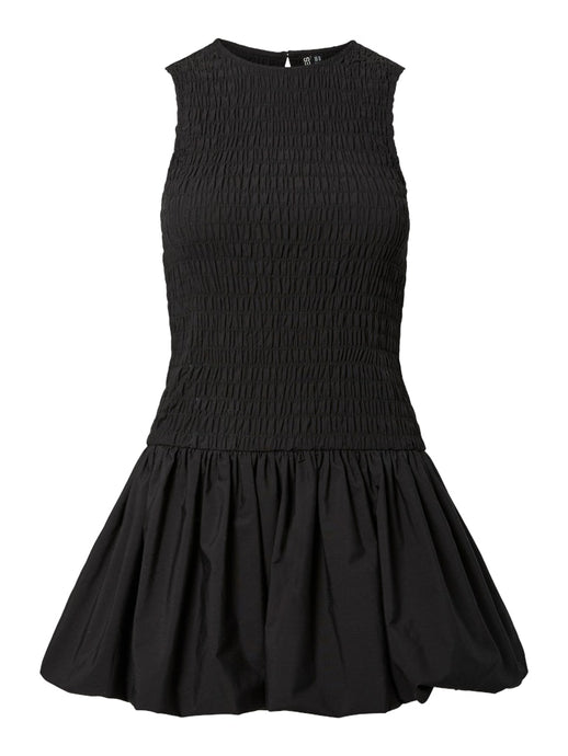 Shirred Balloon Mini Dress