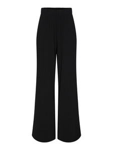 Black Ribbed Wide Leg Trousers, Love Lucy Chorlton