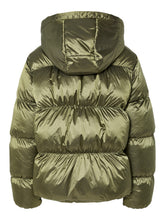 Load image into Gallery viewer, Metallic Olive Puffer Coat