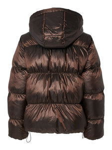 Metallic Fudge Puffer Coat