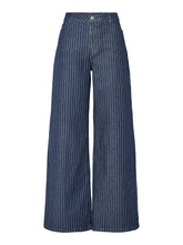 Load image into Gallery viewer, Wide Leg Pinstripe Jeans