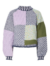 Load image into Gallery viewer, Patchwork High Neck Knit