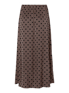 Polka Dot Satin Skirt