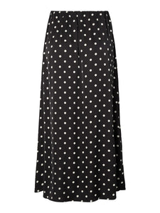 Polka Dot Satin Skirt