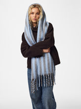 Load image into Gallery viewer, Blue Stripe Scarf