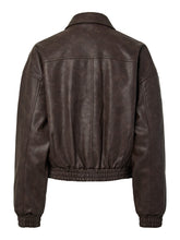 Load image into Gallery viewer, Faux Leather Bomber