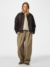 Load image into Gallery viewer, Faux Leather Bomber