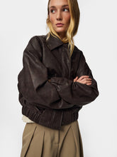 Load image into Gallery viewer, Faux Leather Bomber