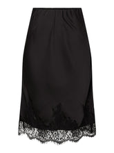 Load image into Gallery viewer, Lace Hem Satin Skirt