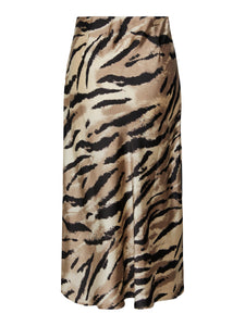 Tiger Print Midi skirt