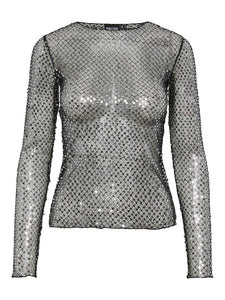 Sequin Sheer Top