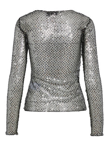Sequin Sheer Top