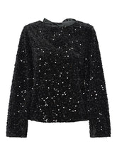 Load image into Gallery viewer, Bow Back Sequin Top