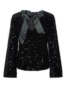 Bow Back Sequin Top