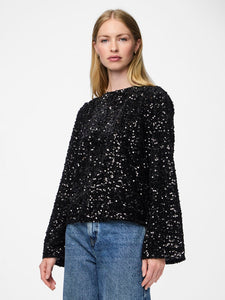 Bow Back Sequin Top