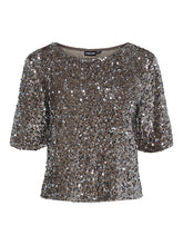 Load image into Gallery viewer, Short Sleeve Sequin Top.
