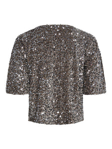 Short Sleeve Sequin Top.