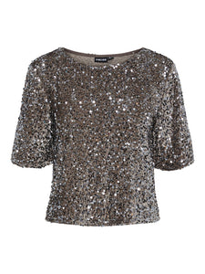 Short Sleeve Sequin Top.