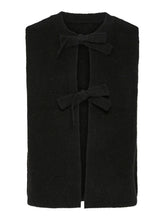 Load image into Gallery viewer, Black Knitted Bow Vest