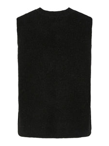 Black Knitted Bow Vest