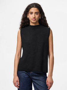 Black Knitted Bow Vest