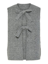 Load image into Gallery viewer, Grey Knitted Bow Vest