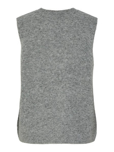 Grey Knitted Bow Vest