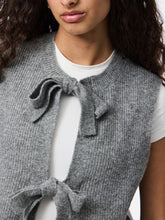 Load image into Gallery viewer, Grey Knitted Bow Vest
