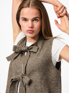 Morel Knitted Bow Vest