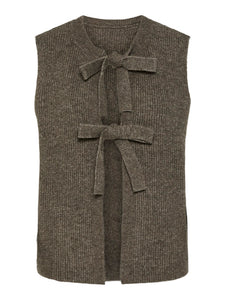 Morel Knitted Bow Vest