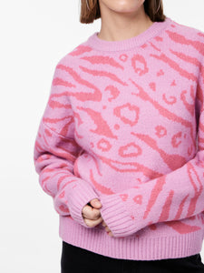 Pink Jacquard Leo Sweater