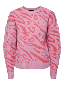 Pink Jacquard Leo Sweater