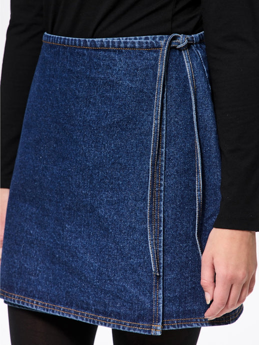 Denim Wrap Skirt