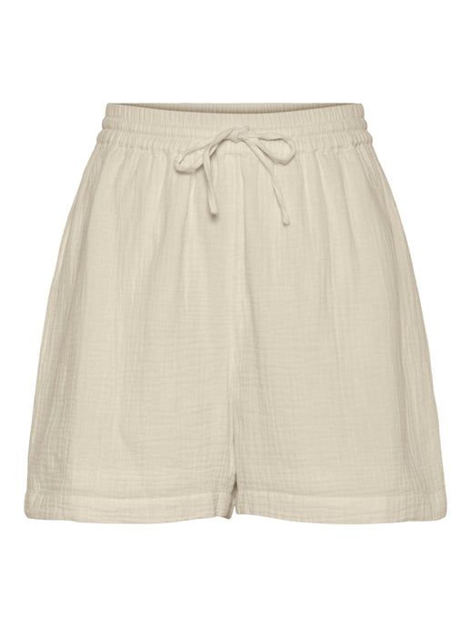Cream Cotton Shorts
