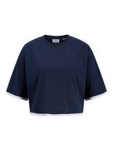 Load image into Gallery viewer, Contrast Cropped Boxy Tee