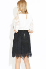 Load image into Gallery viewer, Crochet Black skirt