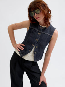 Indigo Denim Waistcoat