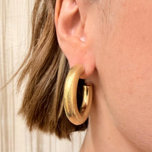 Load image into Gallery viewer, Brushed Gold Hoops