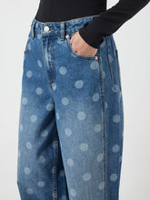 Load image into Gallery viewer, Polka Dot Barrel Jeans
