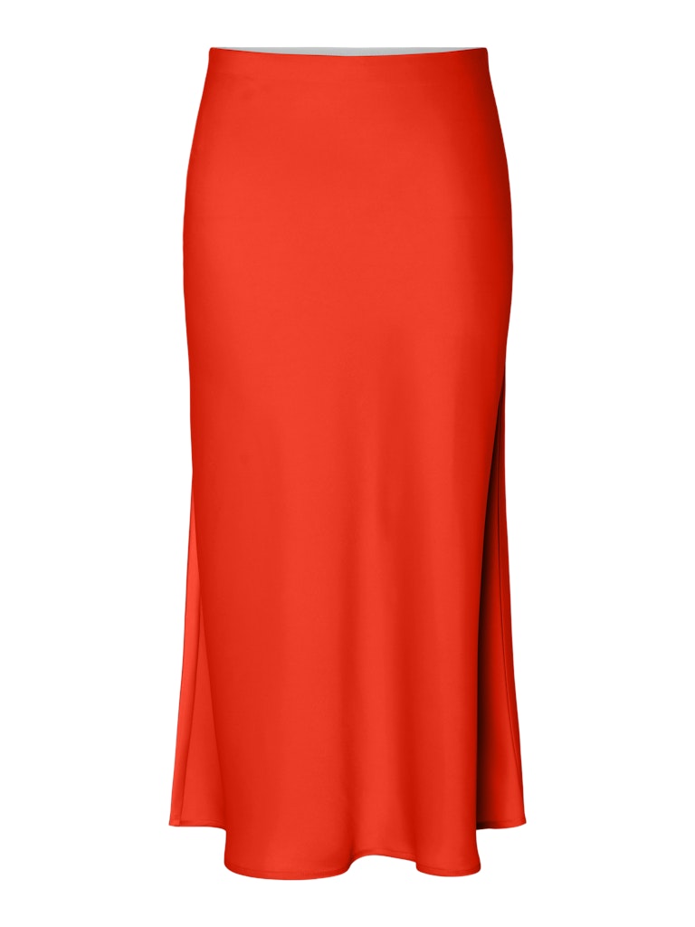 Poinsettia Satin Skirt